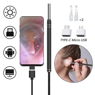 5.5mm 3 In 1 Ear cleaner Endoscope&Ear wax remover LED Visual with light camera  Support Android PC