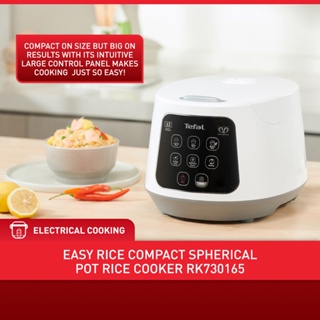 TEFAL Easy Rice Compact Nonstick Spherical Pot Rice Cooker RK730165 ...