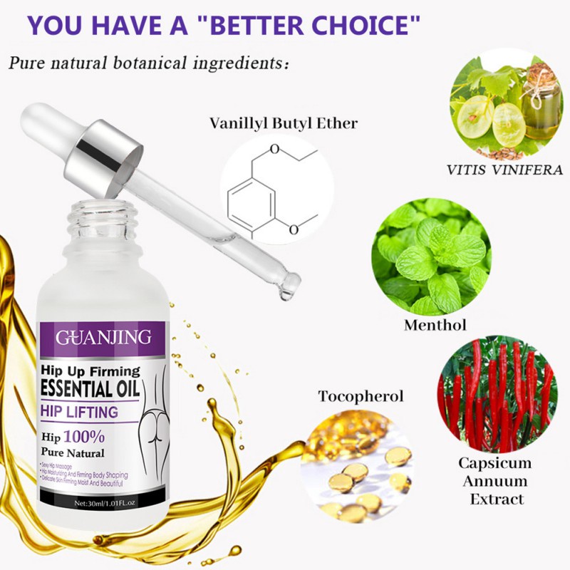 NEWCOD◇﹍30ml Hip Lift Up Essential Oil Lifting Repair Moisturizing Butt Lifting Essential Oil  Butt
