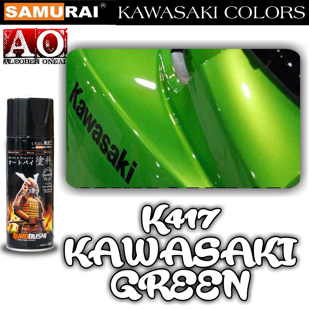 SAMURAI Spray Paint Kawasaki Green K417 - (COD) | Shopee Philippines