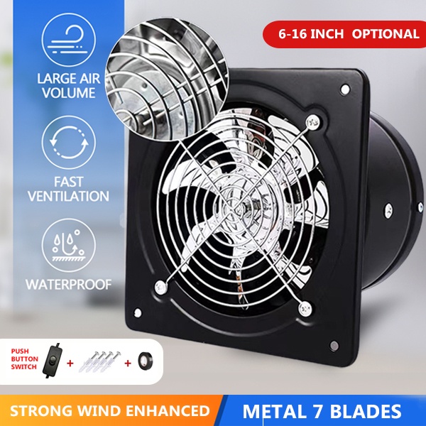 4-12 inches Powerful high-wind exhaust fan kitchen ventilation fan ...