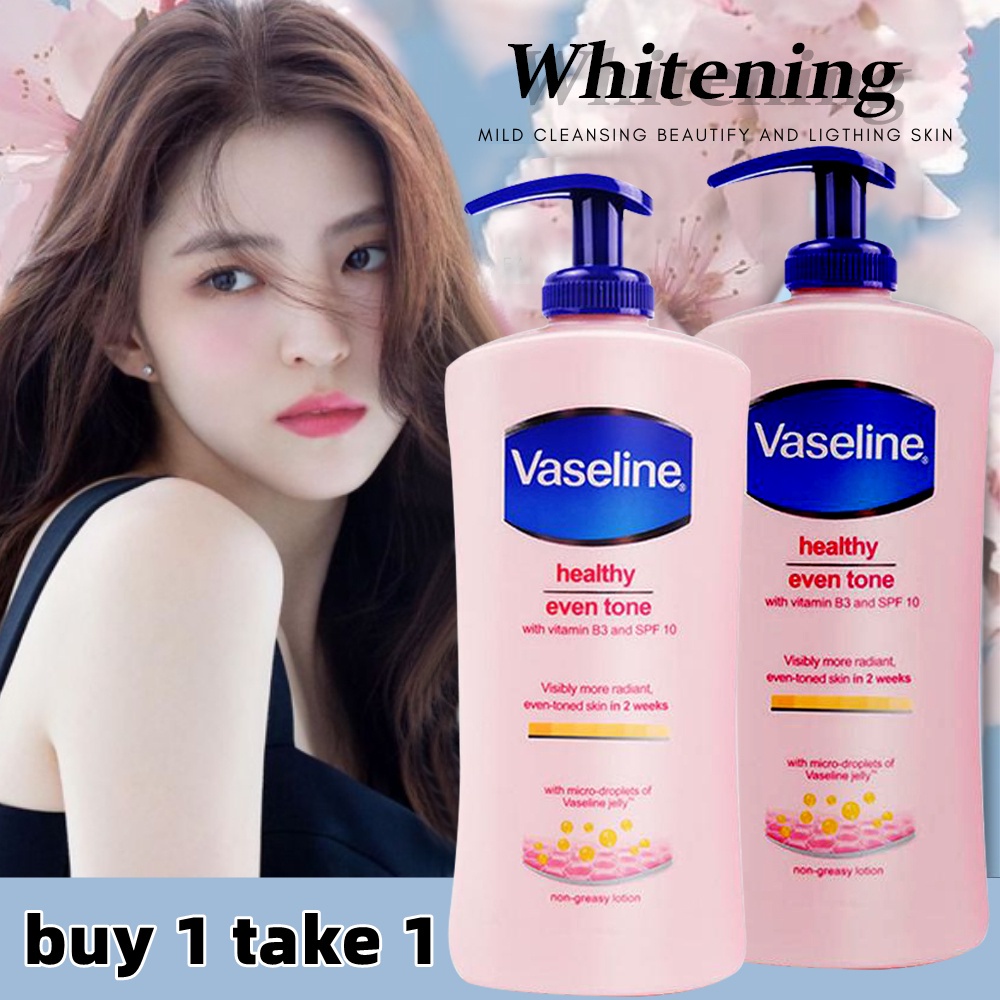 Vaseline Healthy Even Tone Whitening Body Lotion with vitamin B3 and SPF++ 400ML Shopee