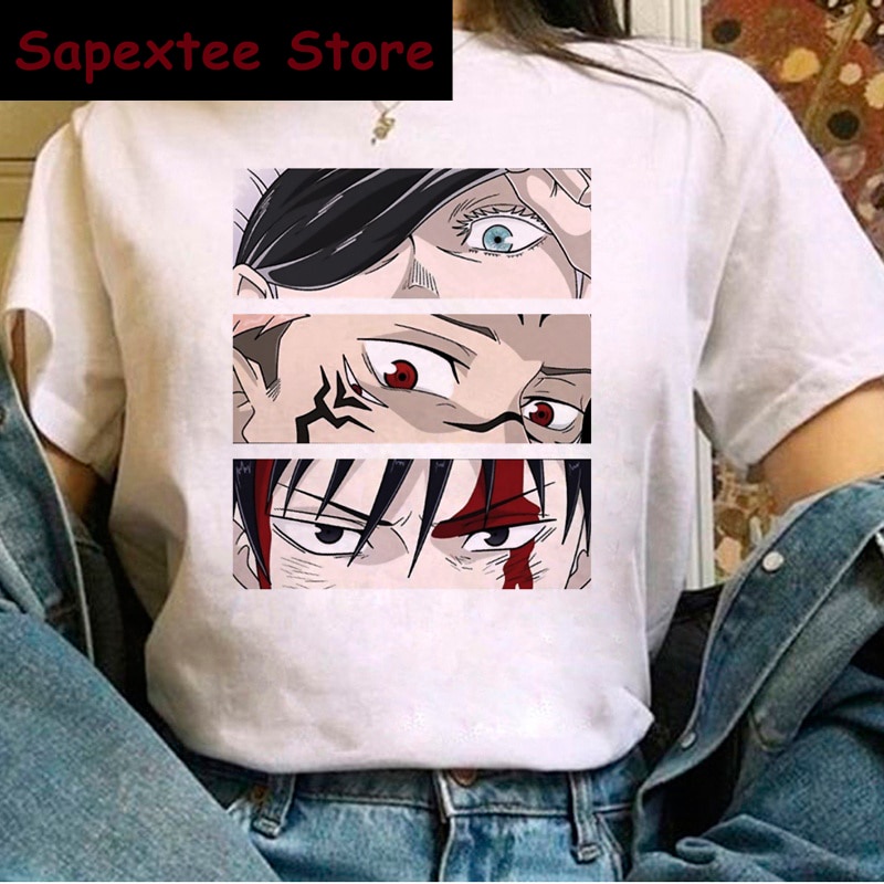 Japanese Anime Jujutsu Kaisen Graphic Tees Men Kawaii Summer Tops ...