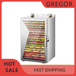 Food dehydrator 6-18 stainless steel tray, fruit dried timing and temperature dryer