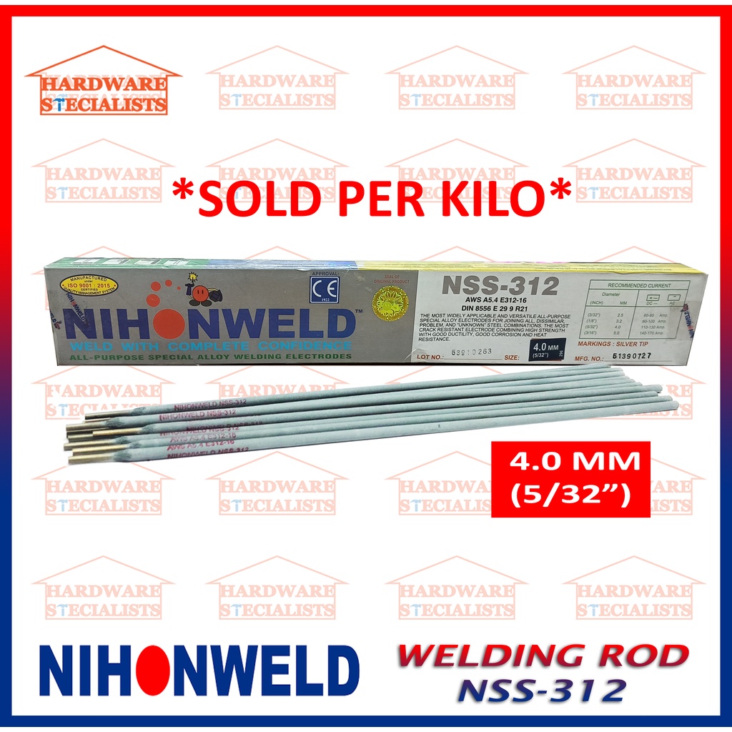 Nihonweld AllPurpose Special Alloy Welding Rod NSS312 1/8" OR 5/32