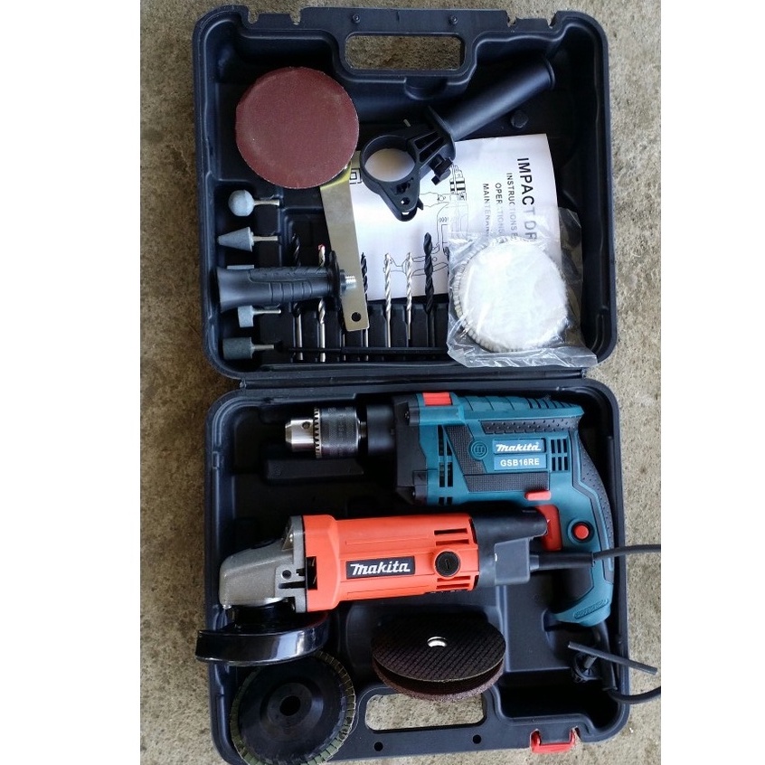 Makita Drill And Grinder Drill Set Electric Drill Set Impact Tools