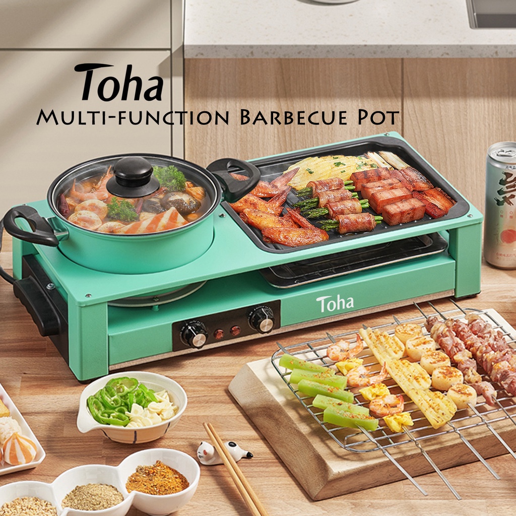 Toha bbq grill Barbecue MultiFunction Skewer Cooker Electric Bbq Pan