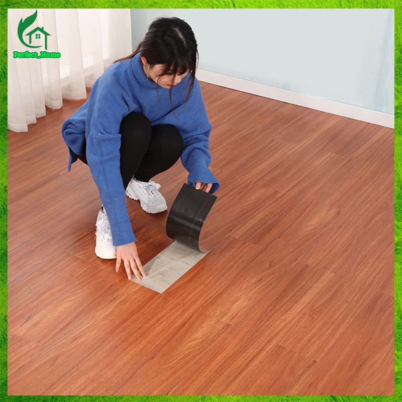 3D Wood Grain Style 91x15cm Vinyl Floor Stickers PVC Vinyl Tiles Self