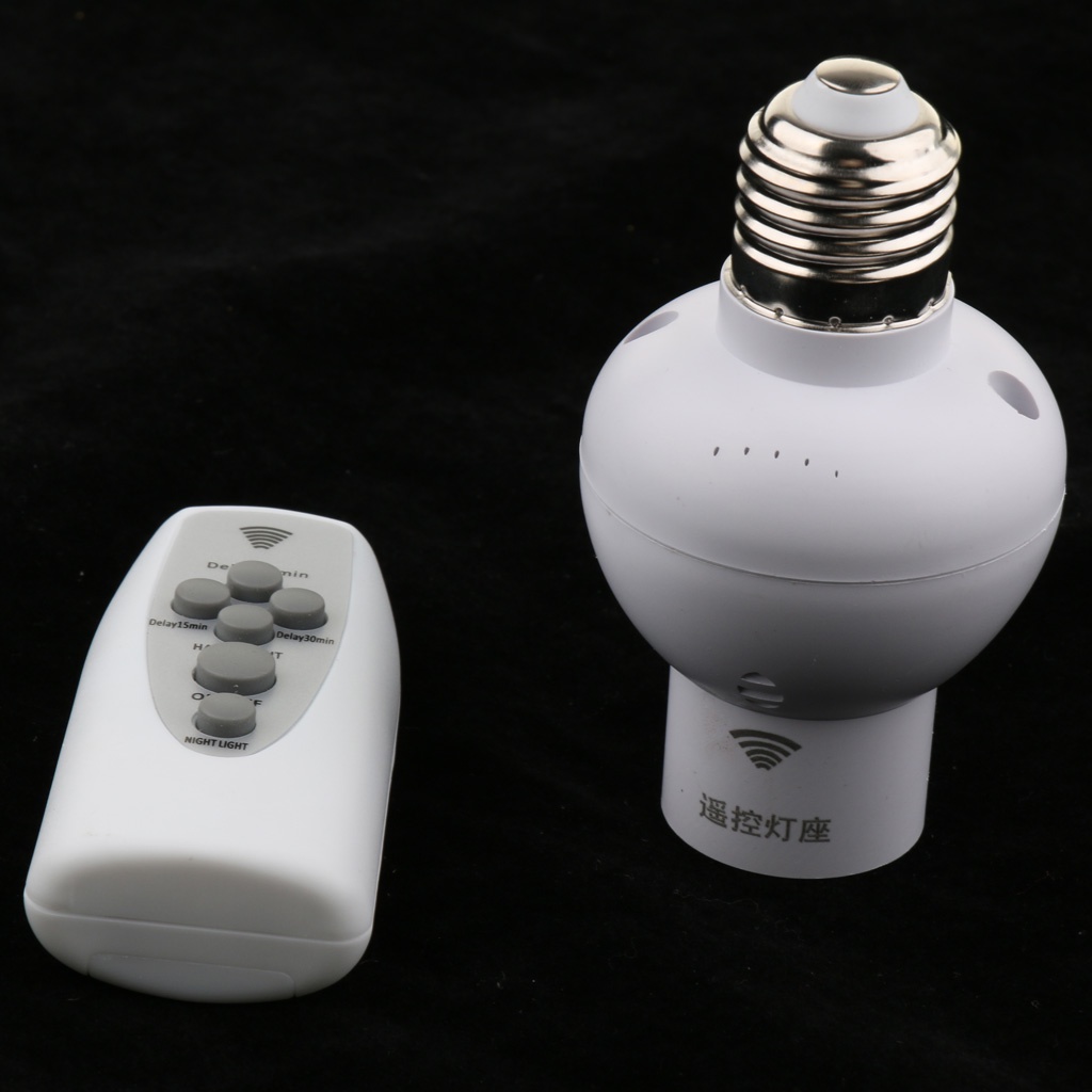 Dimmable Wireless Remote Control Bulb Holder Socket E27 On/Off Switch Shopee Philippines