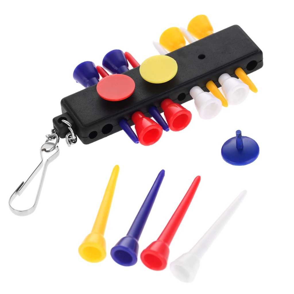 Golf Tees Holder Stand Carrier With 12 Pcs Rubber Golf Ball Tees ...