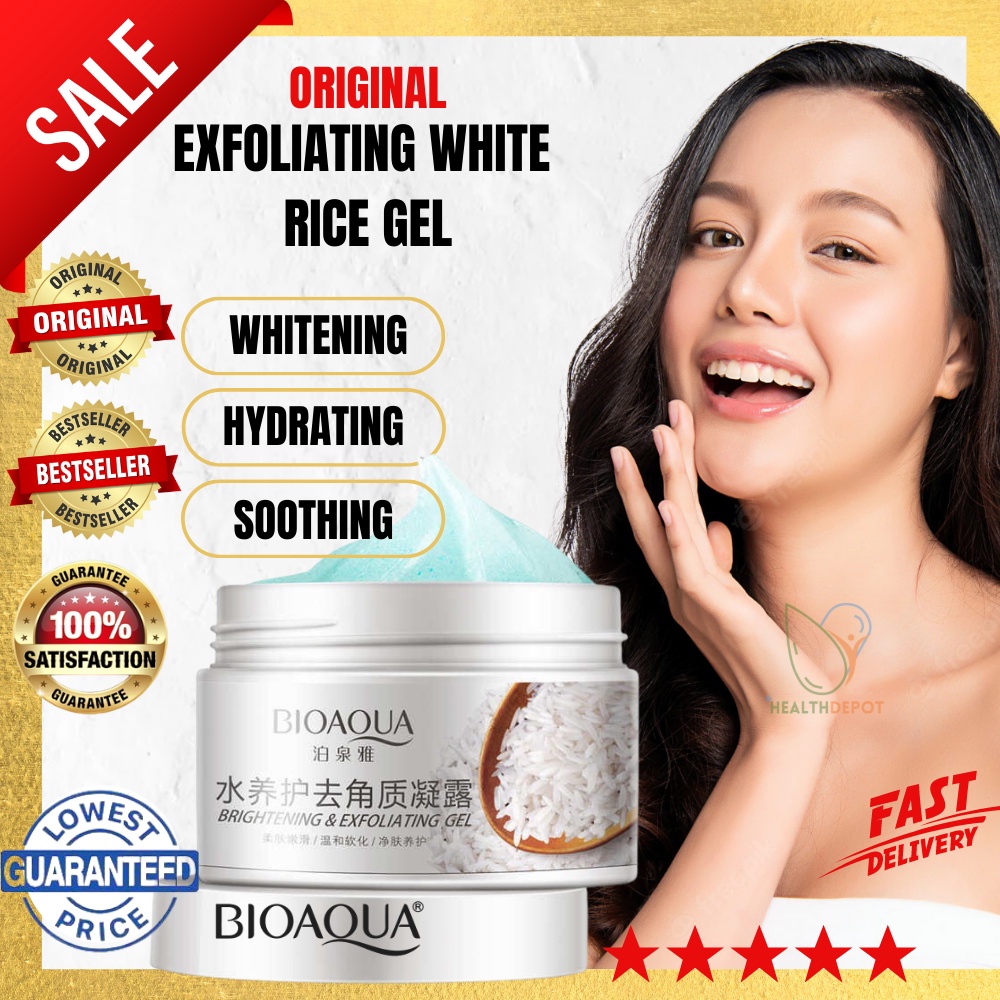 Effective Rice Exfoliating Gel Brightening soft and mild for Face Anti
