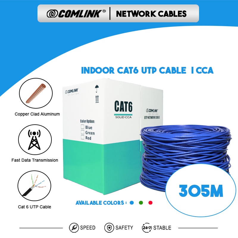 comlink-indoor-cat6-utp-cable-305m-cca-and-pure-copper-optional