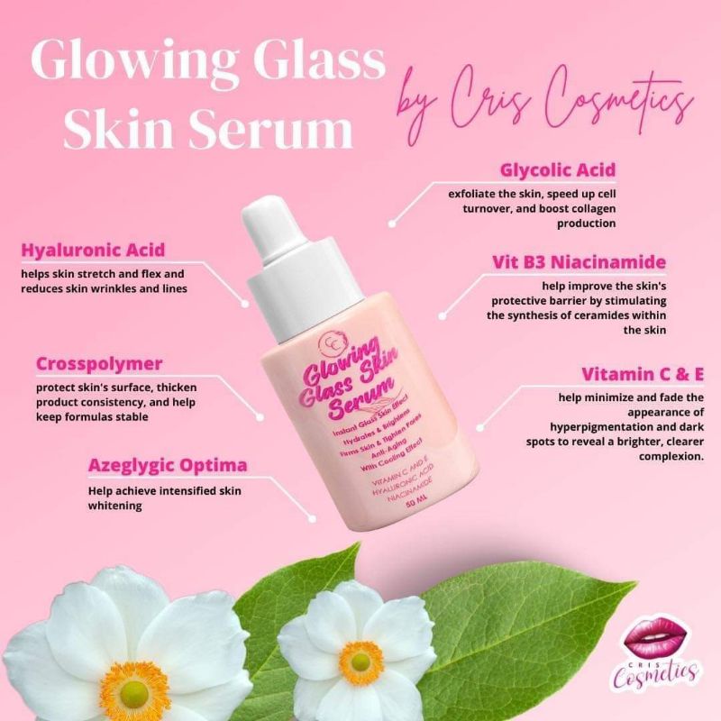 GLOWING GLASS SKIN SERUM BY CRIS COSMETICS | Shopee Philippines