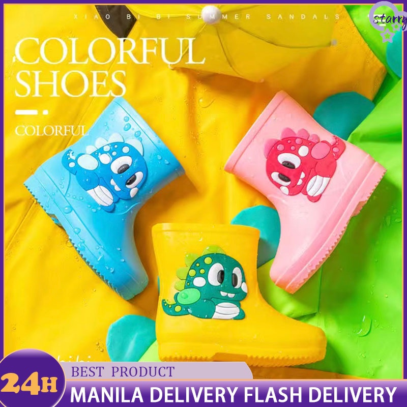 COD Children's Cartoon Rain Boots for Kids Weather Protection Shoes Rainy Shoes KIDS Rainboots