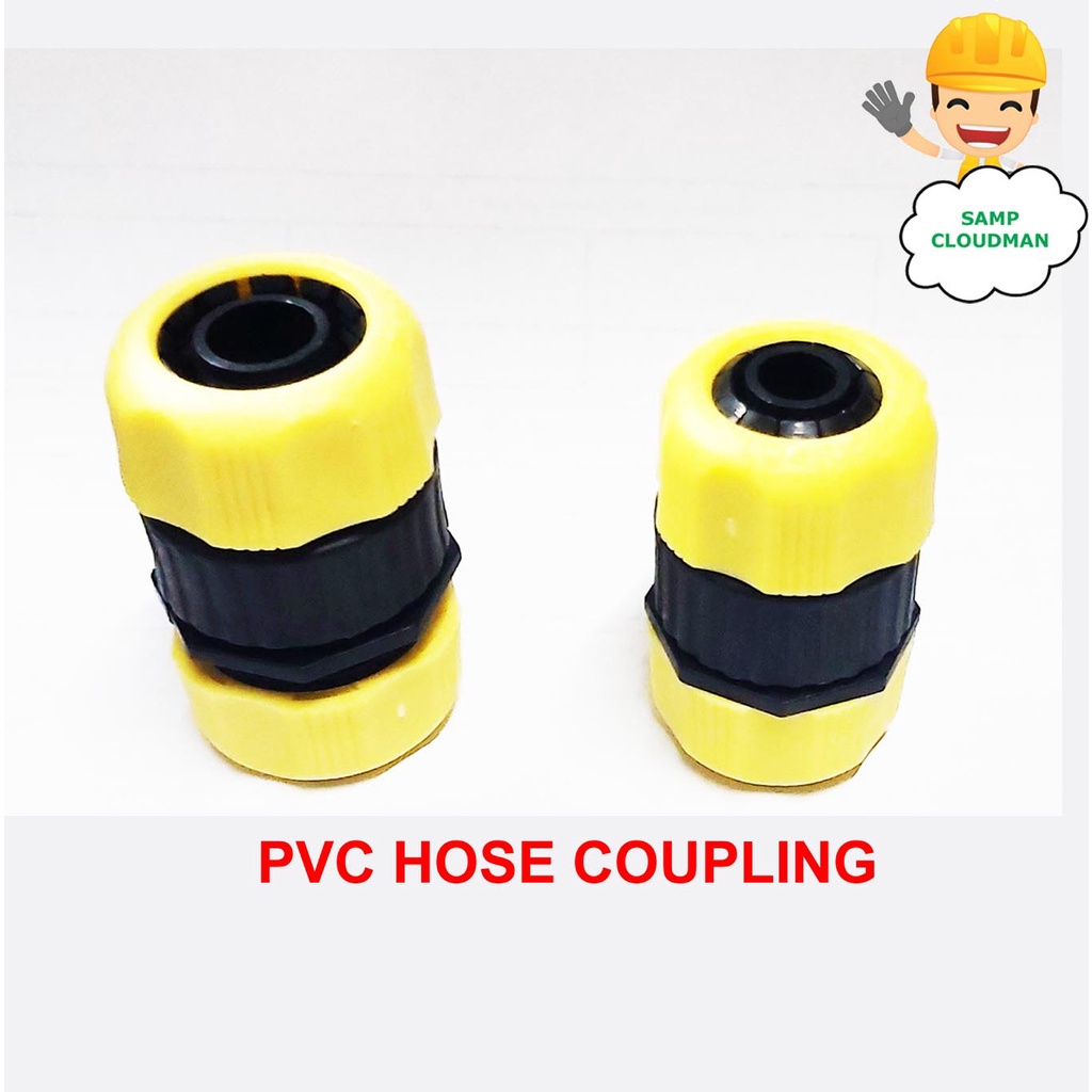 Rigid PVC Hose Coupling Connector Garden Hose Extender Join Adapter 1/2