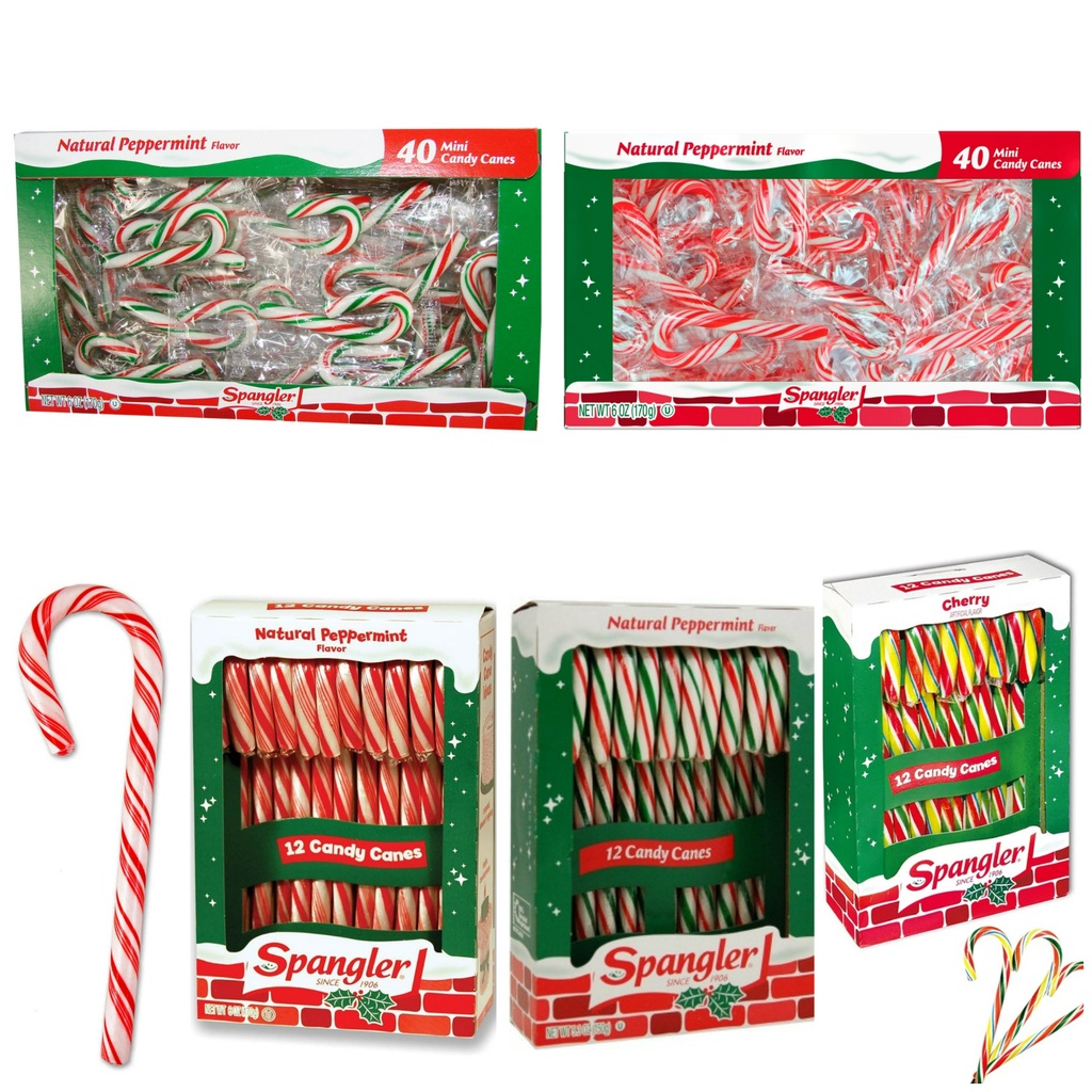 Spangler Candy Canes Box 150g [Natural Peppermint / Cherry Flavor