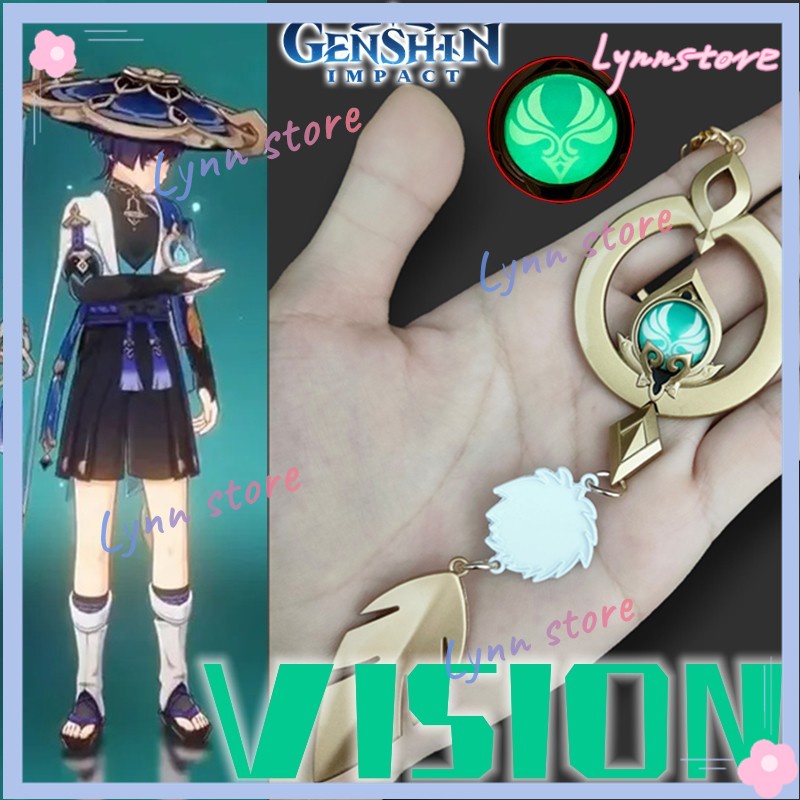 GENSHIN IMPACT Sumeru Anemo Element VISION Keyring SCARAMOUCHE Double