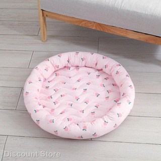 ㍿Summer Pet Supplies Ice Silk Cooling Cool Dog Bed Cat Litter Round Nest Light And Cool Puppy Sleepi #1