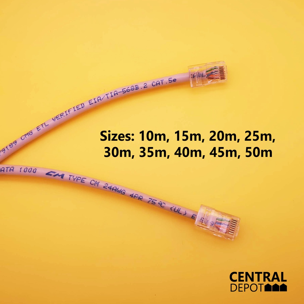10m 15m 20m 25m 30m 35m 40m 45m 50m CAT5e Cable LAN Cable