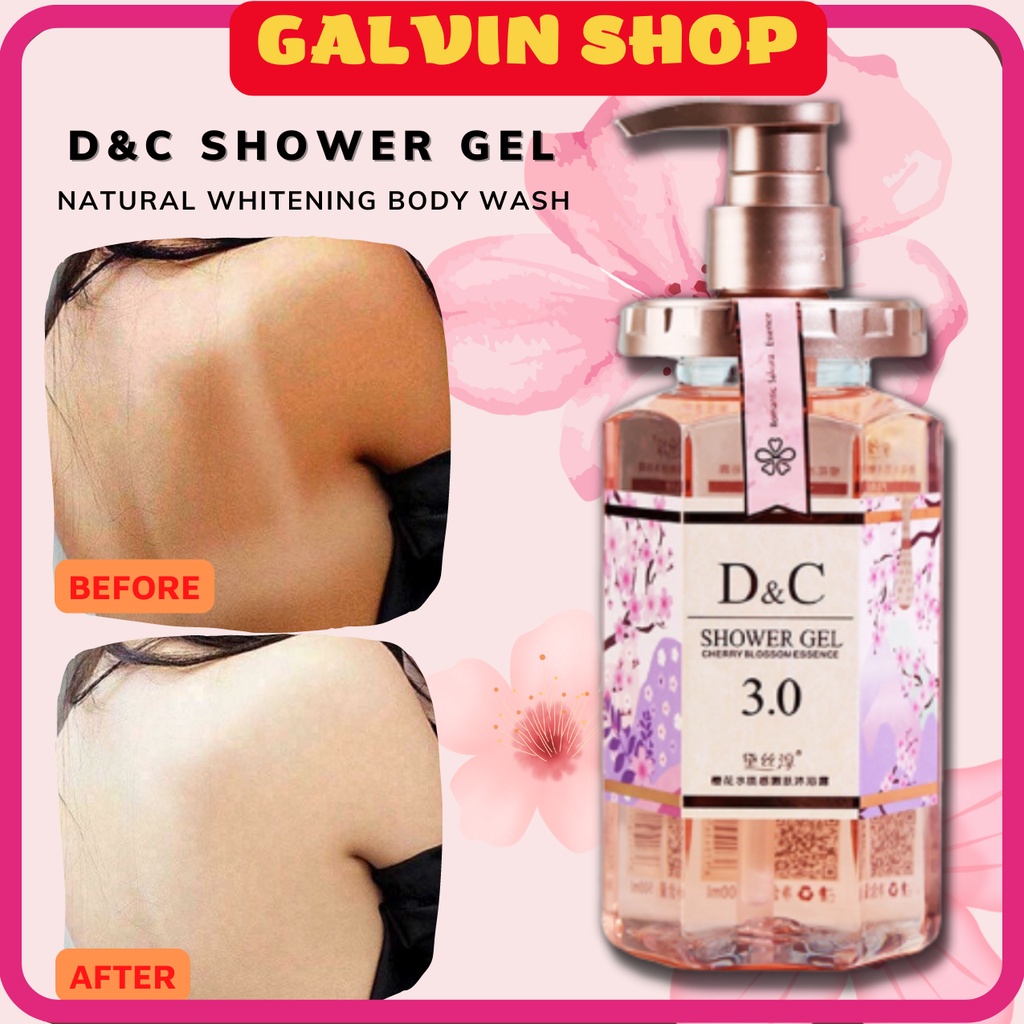 D&C SHOWER GEL Korea Natural Whitening Body Wash Cherry Blossom D&C