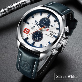 CURREN Men Watches Military Sports Waterproof Leather Watch Chronograph Quartz Clock g shock #7
