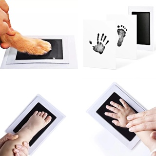 Baby Footprints Safe Non Toxic Handprint Footprint Imprint Ink Pads Kits For 0 6M Kids Paw Print Inf