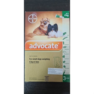 Advocate Spot on Tick And Flea for Dogs 2months Up to 10kg 1box(3pcs)