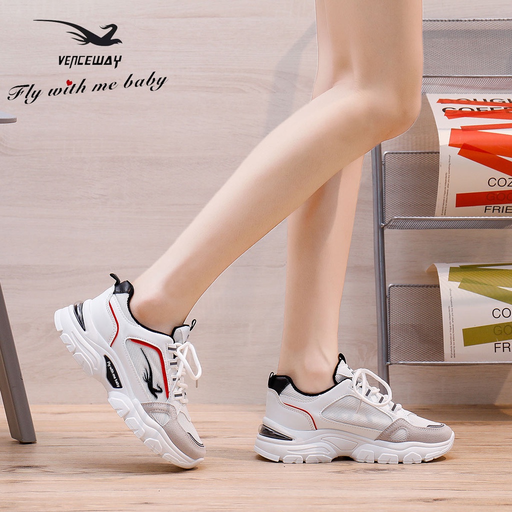 VENCEWAY Women Shoes Running Shoes Rubber Shoes Korean Style Women