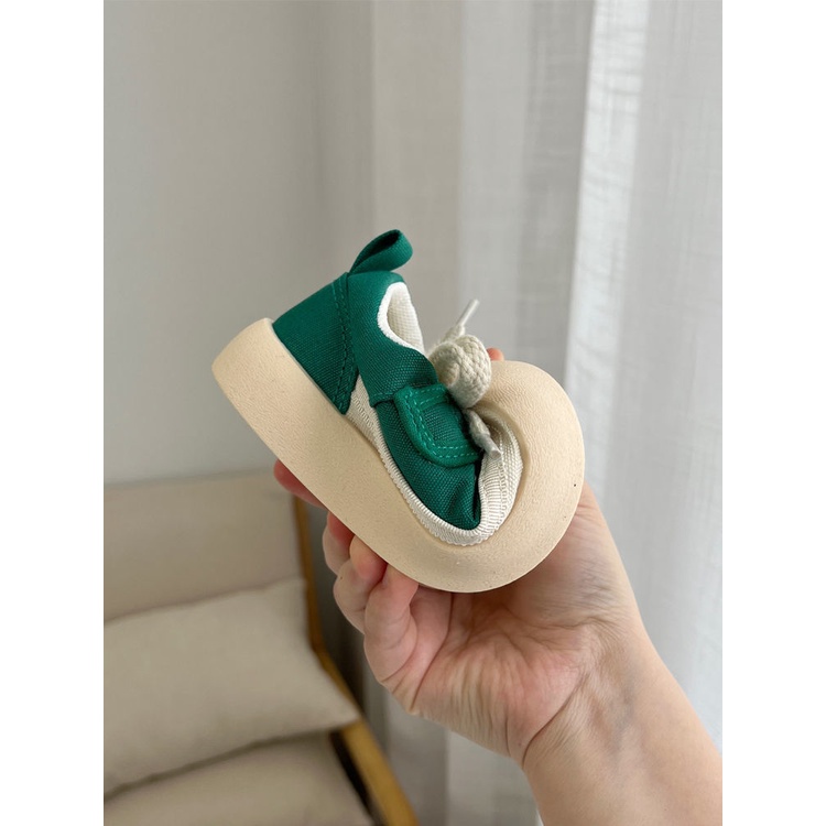 Three Seasons Canvas Shoes Children Korean Casual Boys Soft-Soled Cloth Girls Ugly Cute Color Matching Velcro Sneakers