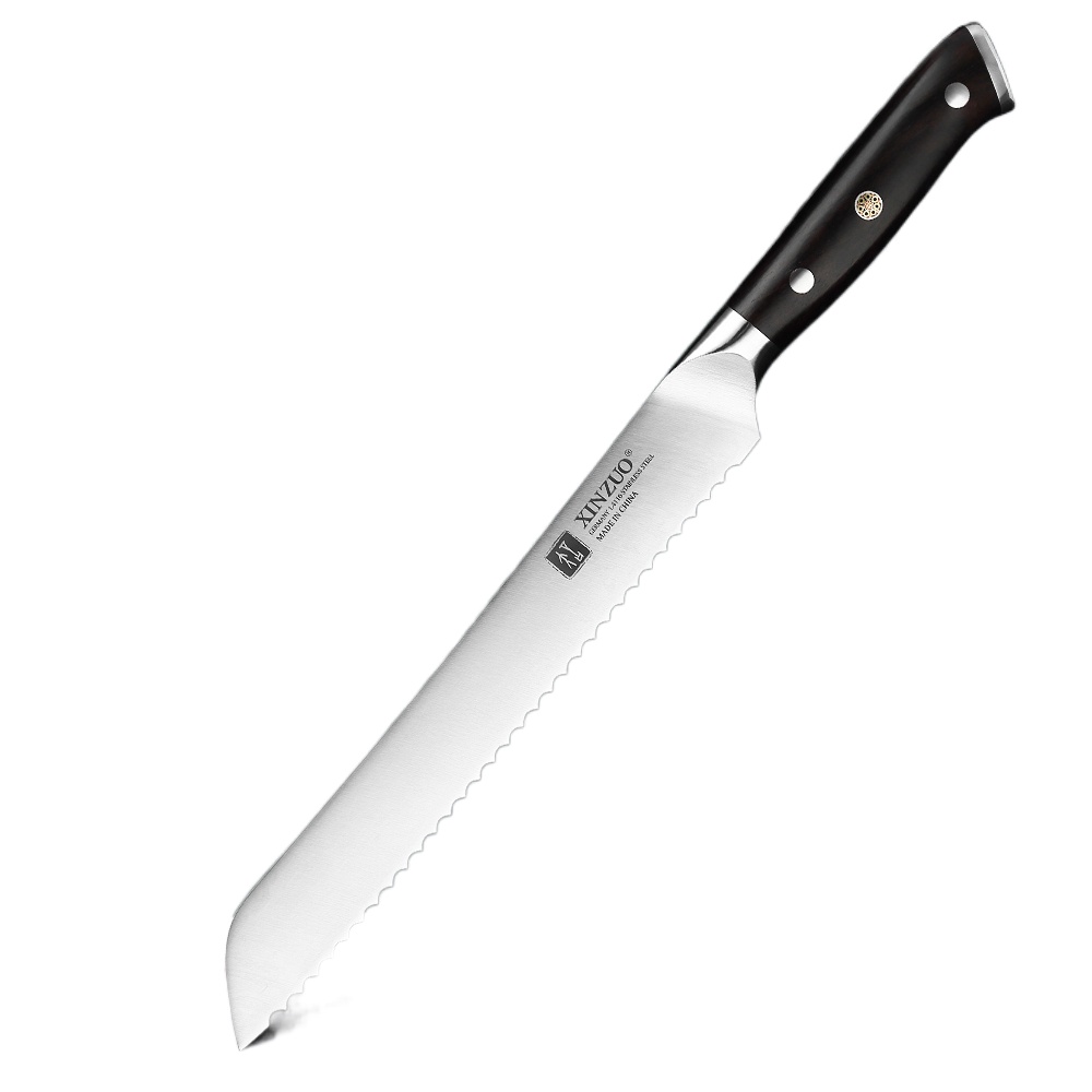 cake making tools in stock.XINZUO 9‘’ Inches Bread Knife Germany 1.4116 Steel Slicer Cutter Cutting