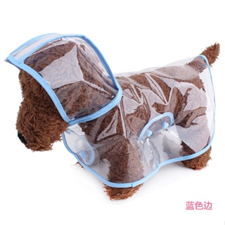 Transparent Pet Dog Raincoat Adjustable Waterproof Coat for Small Medium Large Dogs Hooded Pet Rain Jacket Dog Walking Supplies