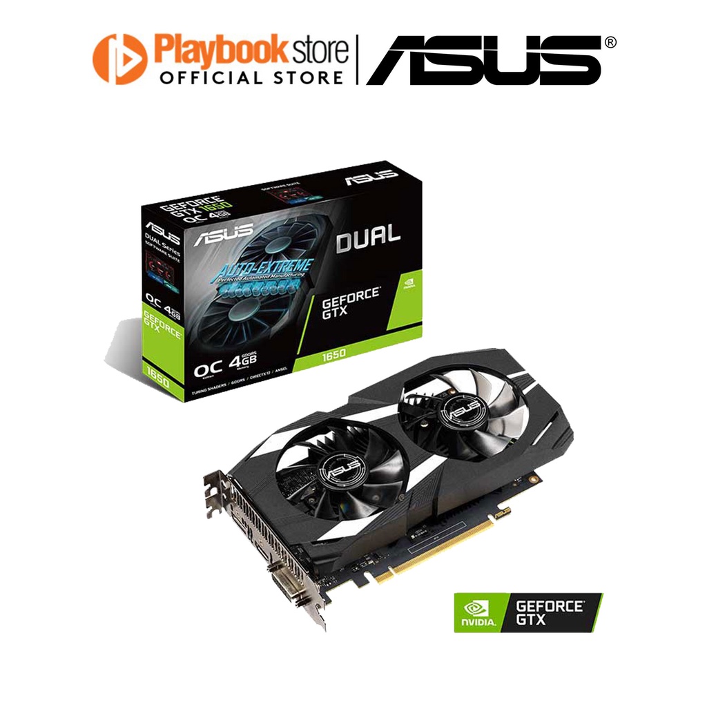 Asus Dual GeForce GTX 1650 OC edition 4GB GDDR5 Graphics Card (90YV0CV2-MONA00) Shopee Philippines ASUS GTX1650 GDDR5 4GB