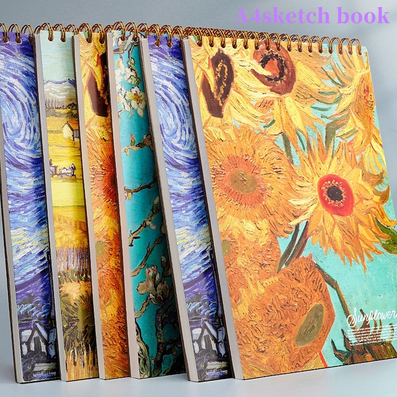 A4 Van Goghsketch book watercolor sketch book art book handpainted