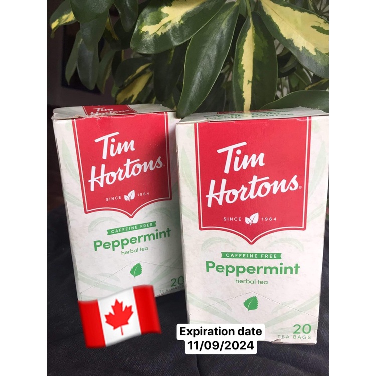 Tim Hortons Peppermint Herbal Tea 20bags/box from Canada Shopee