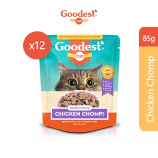Goodest Cat Chicken Chomp Pack of 12 Wet Cat Food Pouch (85g)