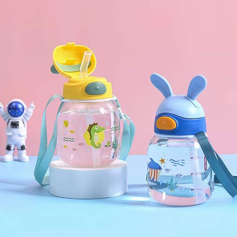 2637# Rabbit sippy cup for baby Straw Cup Feeding Nursing water juice ...