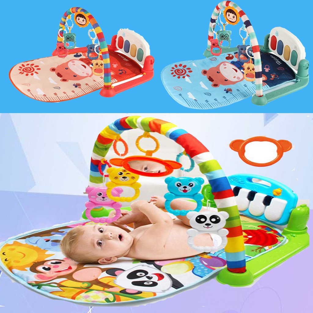 Sensory Spinner Toddler Toys for Baby Playmat with Hanging Piano Toys