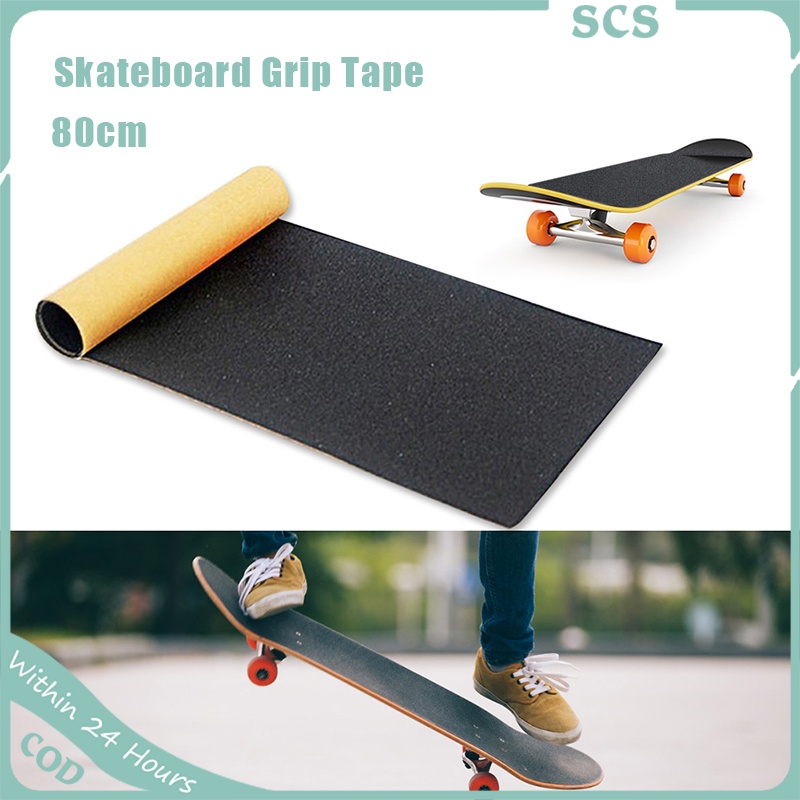 Skateboard Grip Tape 80*20cm Bubble Free Black Scooter Grip Tape Sandpaper Longboard Grip Tape