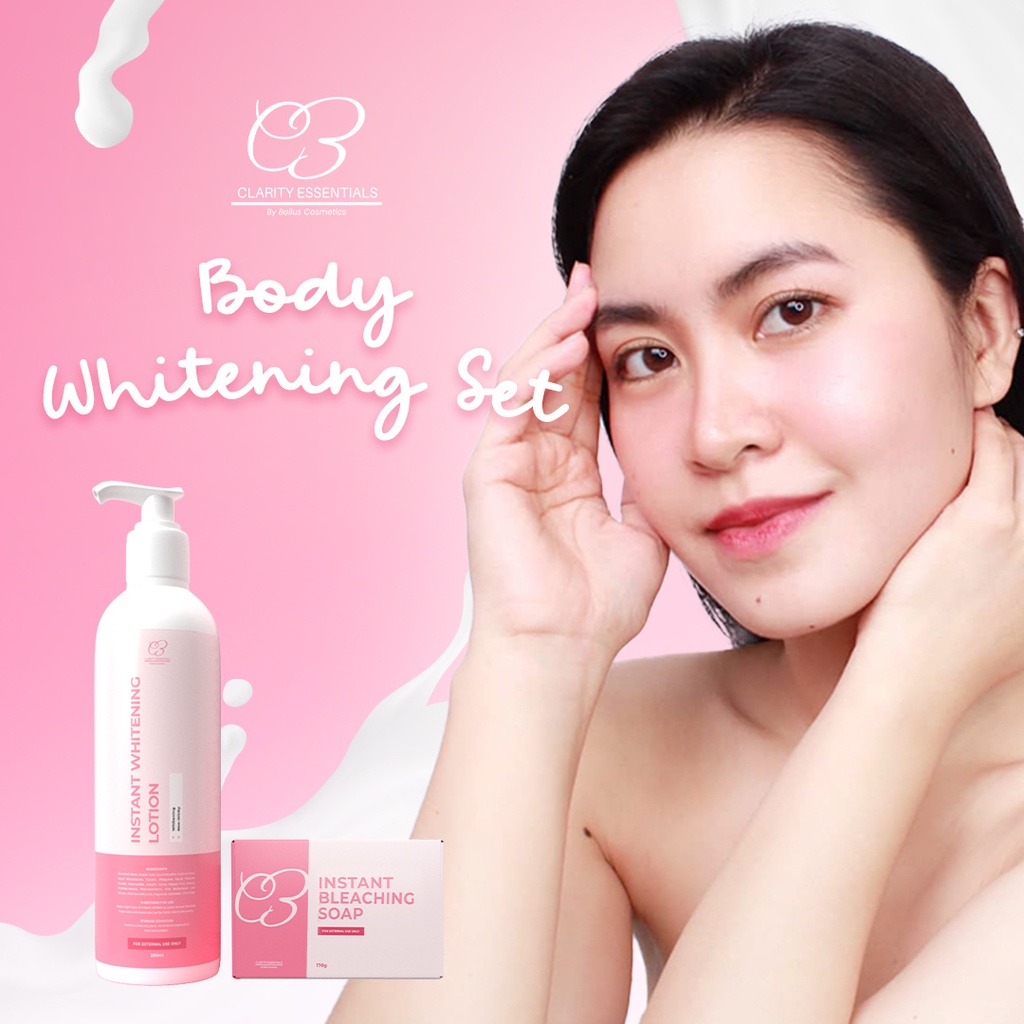 Body Whitening Set Instant Whitening Lotion & Bleaching Soap