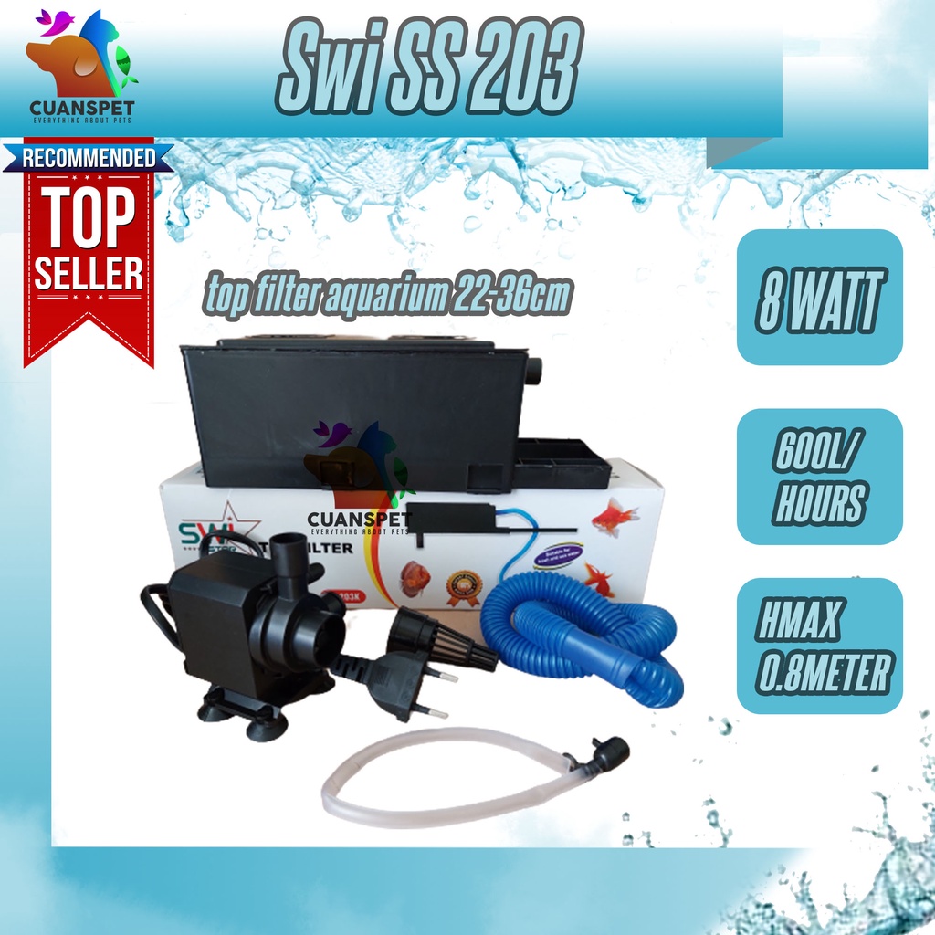 MESIN Top aquarium filter swi nikita star ss 203 aquarium Machine
