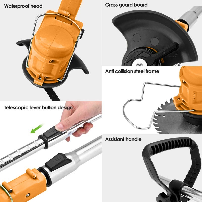 Original BORNRIN grass cutter rechargeable sale 24V/48V portable grass cutter electric lawn mower