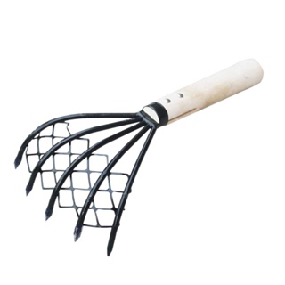 Clam Rake 5 Claw Home Shell Beach Conch Dig Seafood Accessories Tool Useful With Net Wood Handle Pi #3