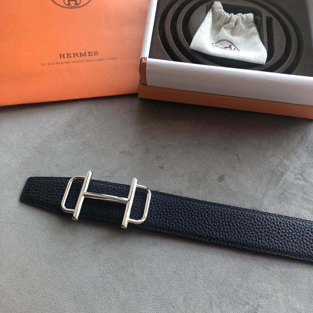 Hermes/Hermes OSCAR BELT BUCKLE & double-sided leather waist 