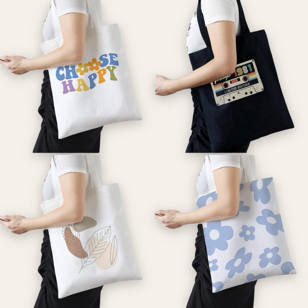 BOLSO Graphic Printed Shopper Tote Bag | Shopee Philippines