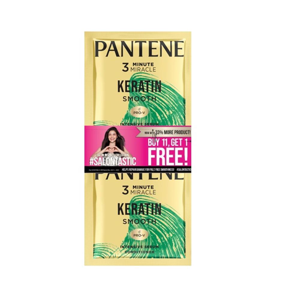 Pantene Conditioner 3minute Miracle Keratin Smooth 13ml 11+1 Shopee