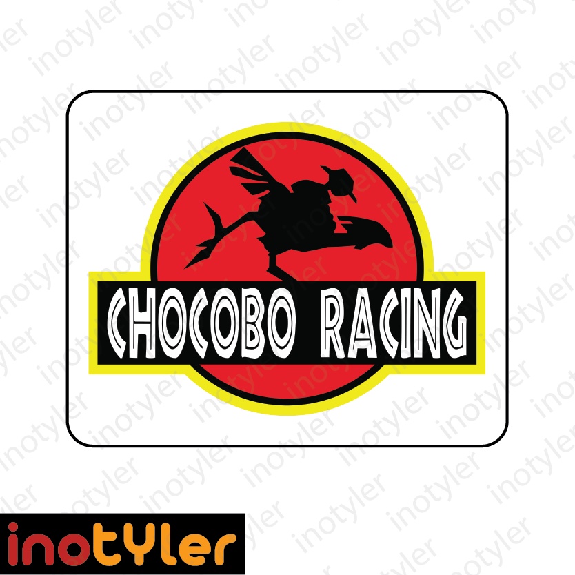 Final Fantasy 7 VII Chocobo Racing Cloud Strife Jurassic Park Logo ...