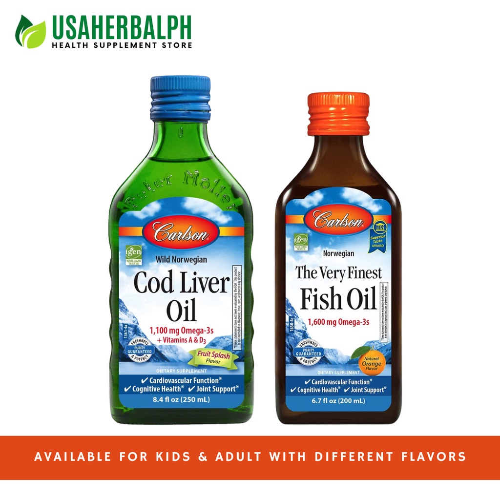 Carlson Labs, Cod Liver Oil, Fish Oil, Brain Focus Supplement, Heart