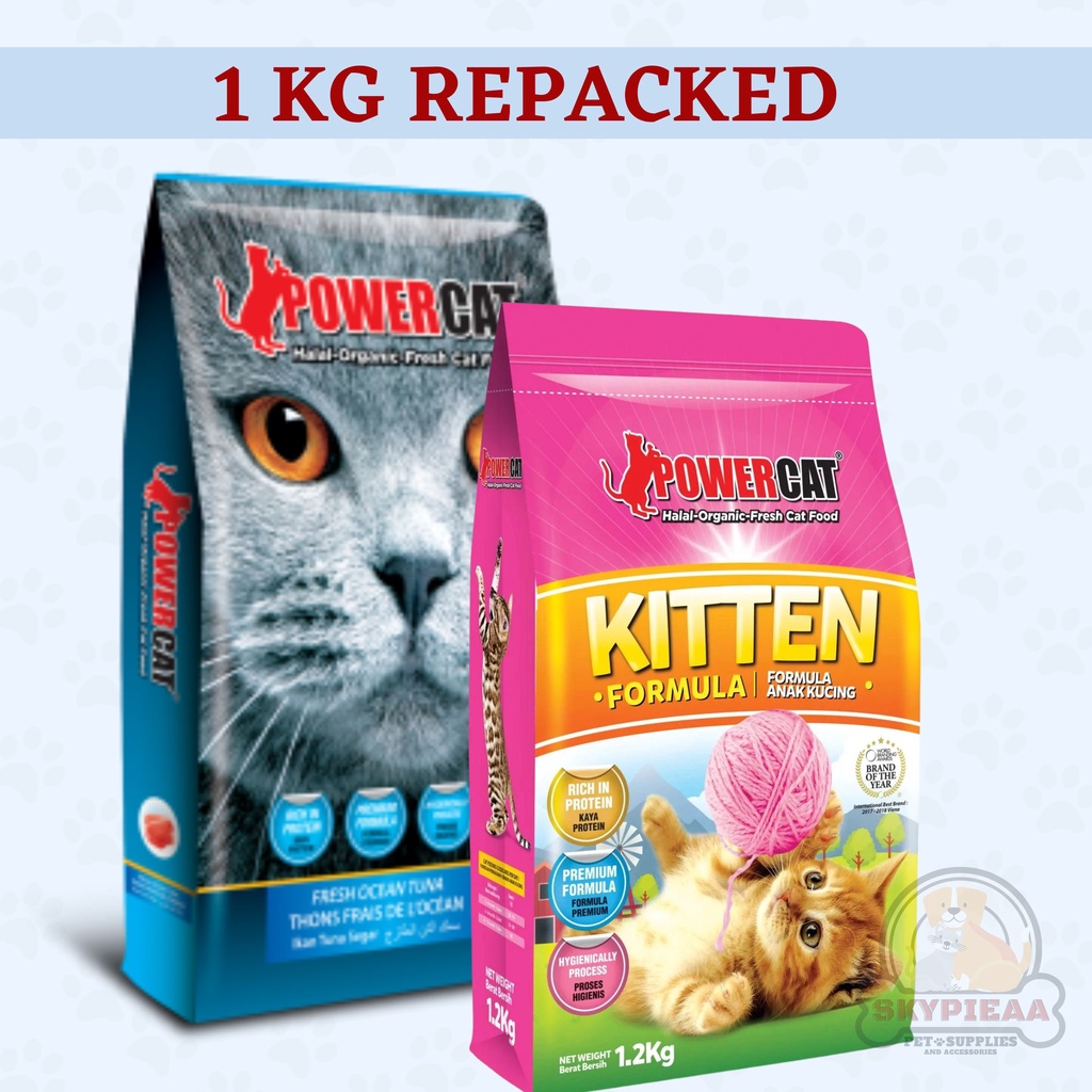 Powercat dry cat food 1KG REPACKED - Organic Cat Food | Shopee Philippines