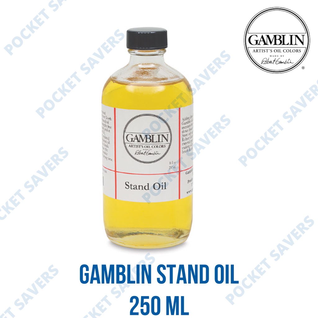 GAMBLIN Stand Oil 250 ml (Drying Oil, Refined Linseed Oil, Thickener, Flow Improver, Gloss