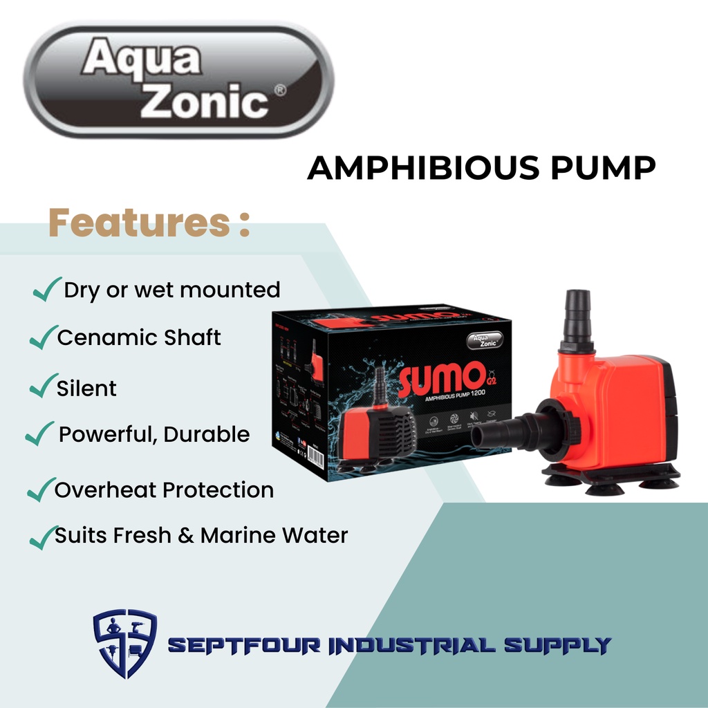 Aqua Zonic 100W Max. Height 4.5m Sumo Amphibious Pump G2-4 (can be In-Line or Submerge) #1